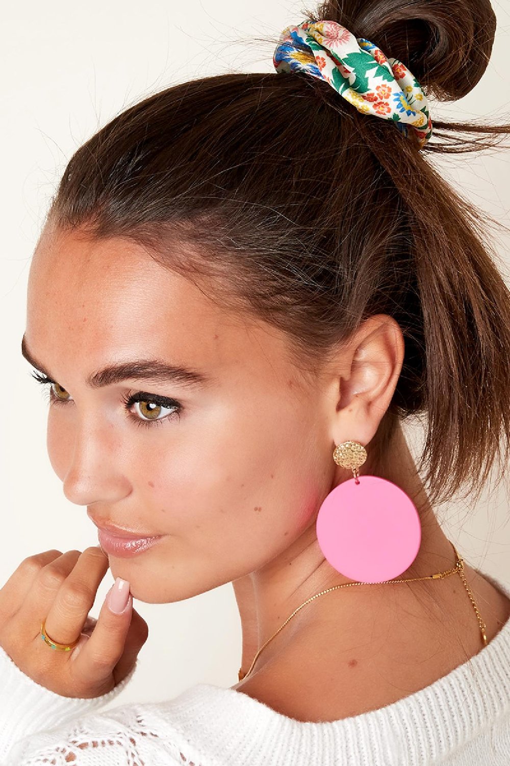 Flower scrunchie Multi Polyester h5Picture2